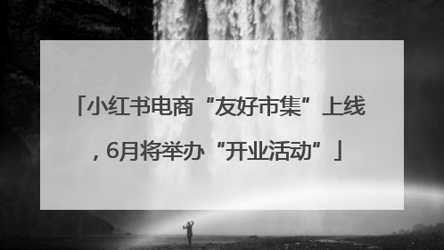 小红书电商“友好市集”上线，6月将举办“开业活动”