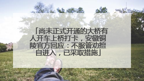 尚未正式开通的大桥有人开车上桥打卡，安徽铜陵官方回应：不服管劝擅自进入，已采取措施