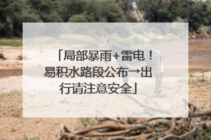 局部暴雨+雷电！易积水路段公布→出行请注意安全