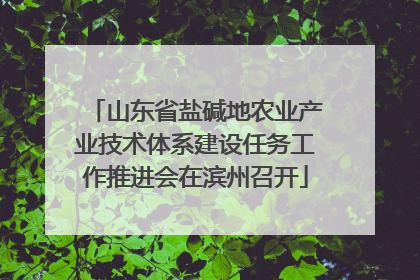 山东省盐碱地农业产业技术体系建设任务工作推进会在滨州召开