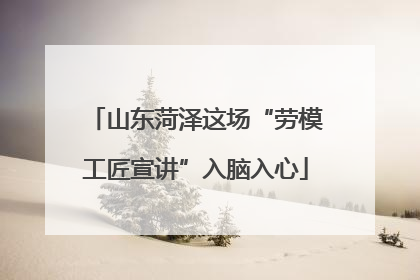 山东菏泽这场“劳模工匠宣讲”入脑入心