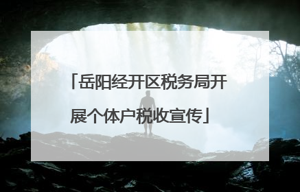 岳阳经开区税务局开展个体户税收宣传