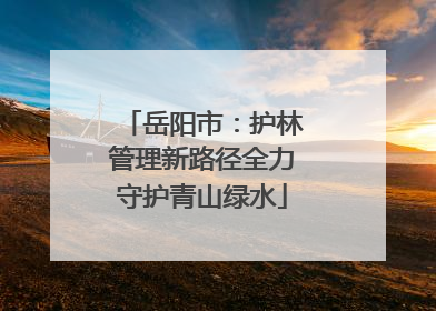 岳阳市：护林管理新路径全力守护青山绿水