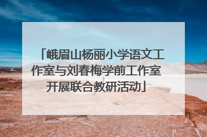 峨眉山杨丽小学语文工作室与刘春梅学前工作室开展联合教研活动