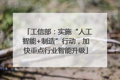 工信部：实施“人工智能+制造”行动，加快重点行业智能升级