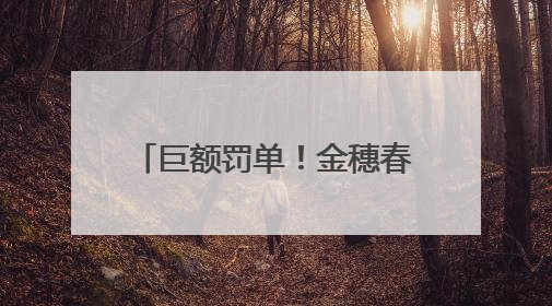 巨额罚单！金穗春被罚1.06亿元