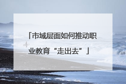 市域层面如何推动职业教育“走出去”