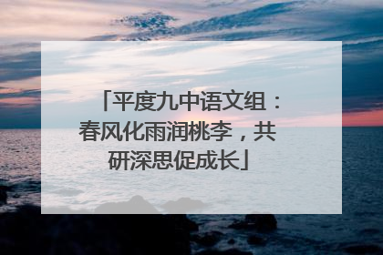 平度九中语文组：春风化雨润桃李，共研深思促成长