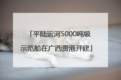 平陆运河5000吨级示范船在广西贵港开建