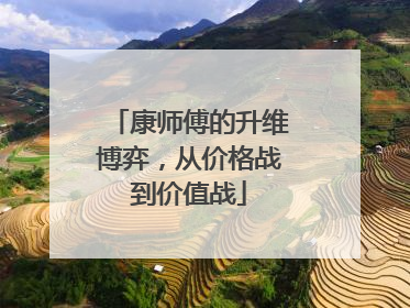 康师傅的升维博弈，从价格战到价值战