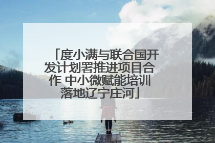 度小满与联合国开发计划署推进项目合作 中小微赋能培训落地辽宁庄河