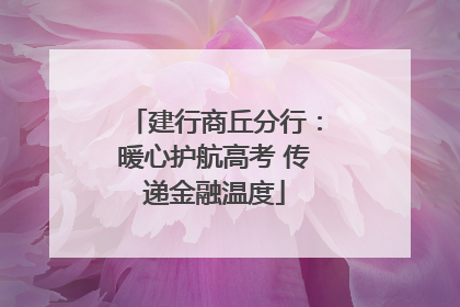 建行商丘分行：暖心护航高考 传递金融温度