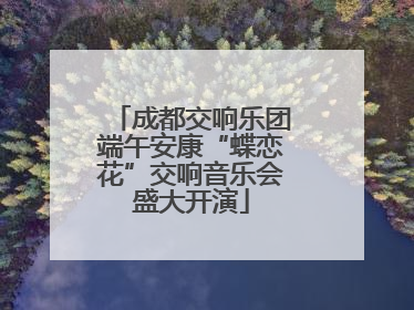 成都交响乐团端午安康“蝶恋花”交响音乐会盛大开演