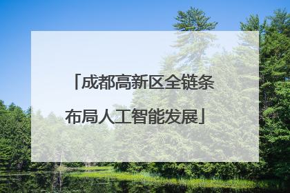 成都高新区全链条布局人工智能发展