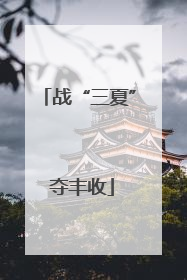 战“三夏” 夺丰收