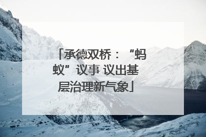 承德双桥：“蚂蚁”议事 议出基层治理新气象