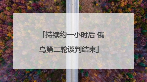 持续约一小时后 俄乌第二轮谈判结束