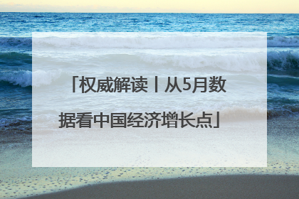 权威解读丨从5月数据看中国经济增长点