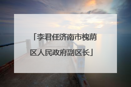 李君任济南市槐荫区人民政府副区长