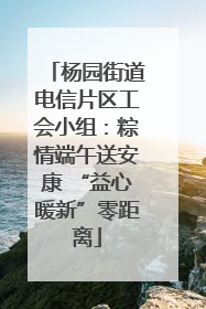 杨园街道电信片区工会小组：粽情端午送安康 “益心暖新”零距离