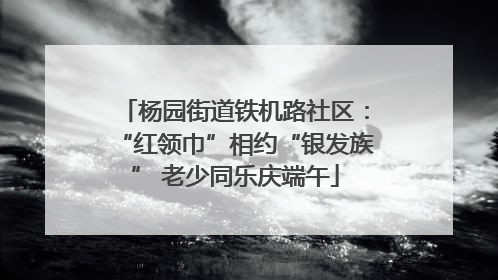 杨园街道铁机路社区：“红领巾”相约“银发族” 老少同乐庆端午