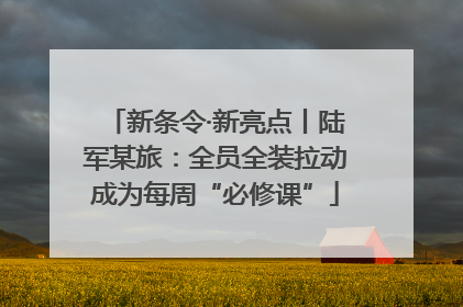 新条令·新亮点丨陆军某旅：全员全装拉动成为每周“必修课”