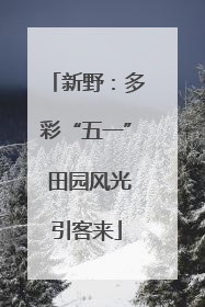 新野：多彩“五一” 田园风光引客来