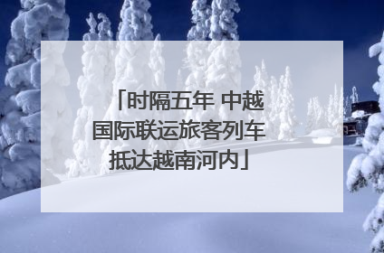 时隔五年 中越国际联运旅客列车抵达越南河内