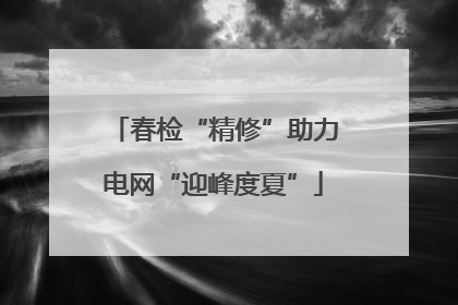 春检“精修”助力电网“迎峰度夏”