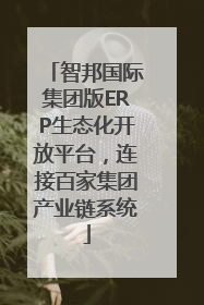 智邦国际集团版ERP生态化开放平台，连接百家集团产业链系统