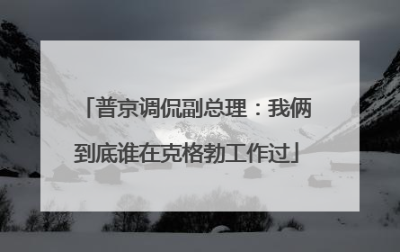普京调侃副总理：我俩到底谁在克格勃工作过
