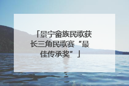景宁畲族民歌获长三角民歌赛“最佳传承奖”