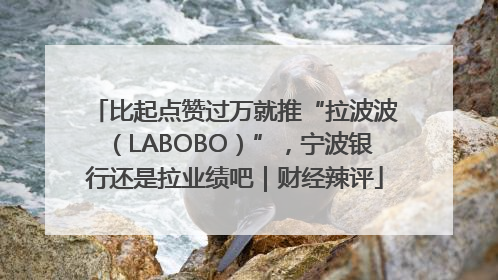 比起点赞过万就推“拉波波（LABOBO）”，宁波银行还是拉业绩吧｜财经辣评
