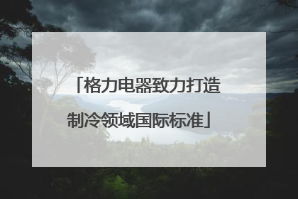 格力电器致力打造制冷领域国际标准