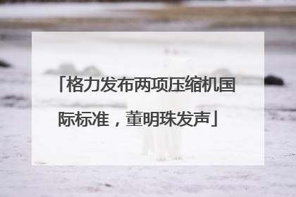 格力发布两项压缩机国际标准，董明珠发声