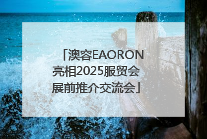 澳容EAORON亮相2025服贸会展前推介交流会