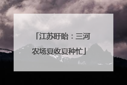 江苏盱眙：三河农场夏收夏种忙
