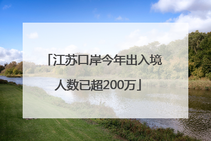 江苏口岸今年出入境人数已超200万
