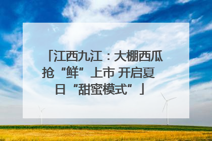 江西九江：大棚西瓜抢“鲜”上市 开启夏日“甜蜜模式”