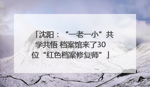 沈阳：“一老一小”共学共悟 档案馆来了30位“红色档案修复师”