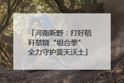 河南新野：打好秸秆禁烧“组合拳” 全力守护蓝天沃土