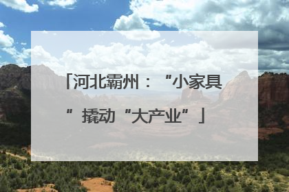 河北霸州：“小家具”撬动“大产业”