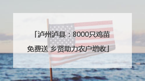 泸州泸县：8000只鸡苗免费送 乡贤助力农户增收