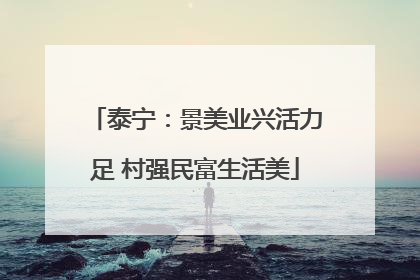 泰宁：景美业兴活力足 村强民富生活美