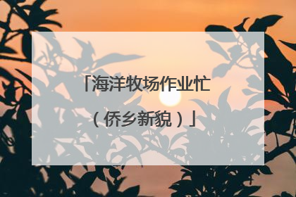 海洋牧场作业忙（侨乡新貌）