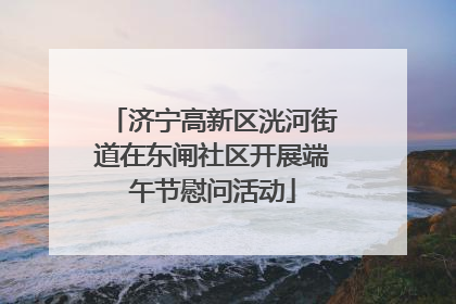 济宁高新区洸河街道在东闸社区开展端午节慰问活动