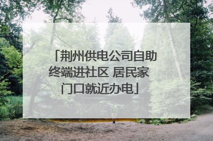 荆州供电公司自助终端进社区 居民家门口就近办电