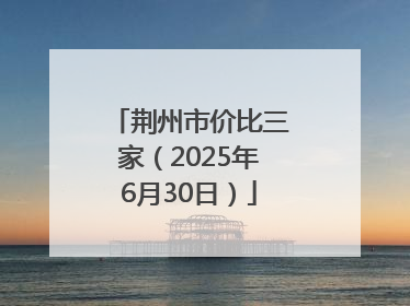 荆州市价比三家（2025年6月30日）