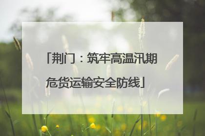 荆门：筑牢高温汛期危货运输安全防线