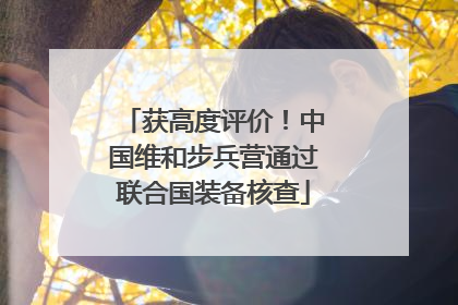 获高度评价！中国维和步兵营通过联合国装备核查
